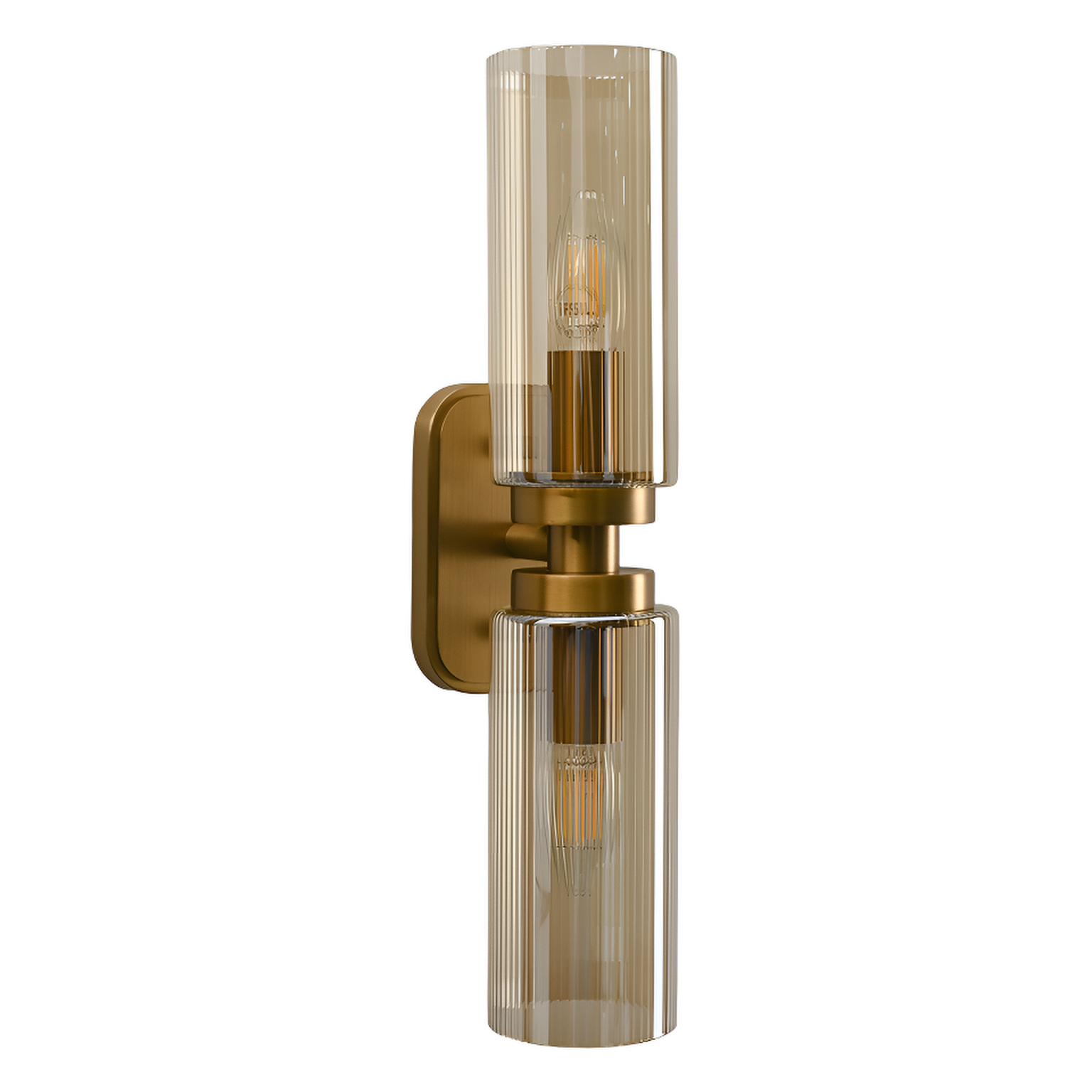 Revere Wall Light in Gold with Smoked Glass Light Shades by Luxe Collection