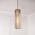 Reagan Antique Brass Pendant Light with Crystal Shade by RV Astley