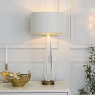 Clairvaux Crystal & Antique Brass Table Lamp by RV Astley