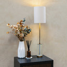 Reno Large Antique Brass Table Lamp - 80cm by RV Astley
