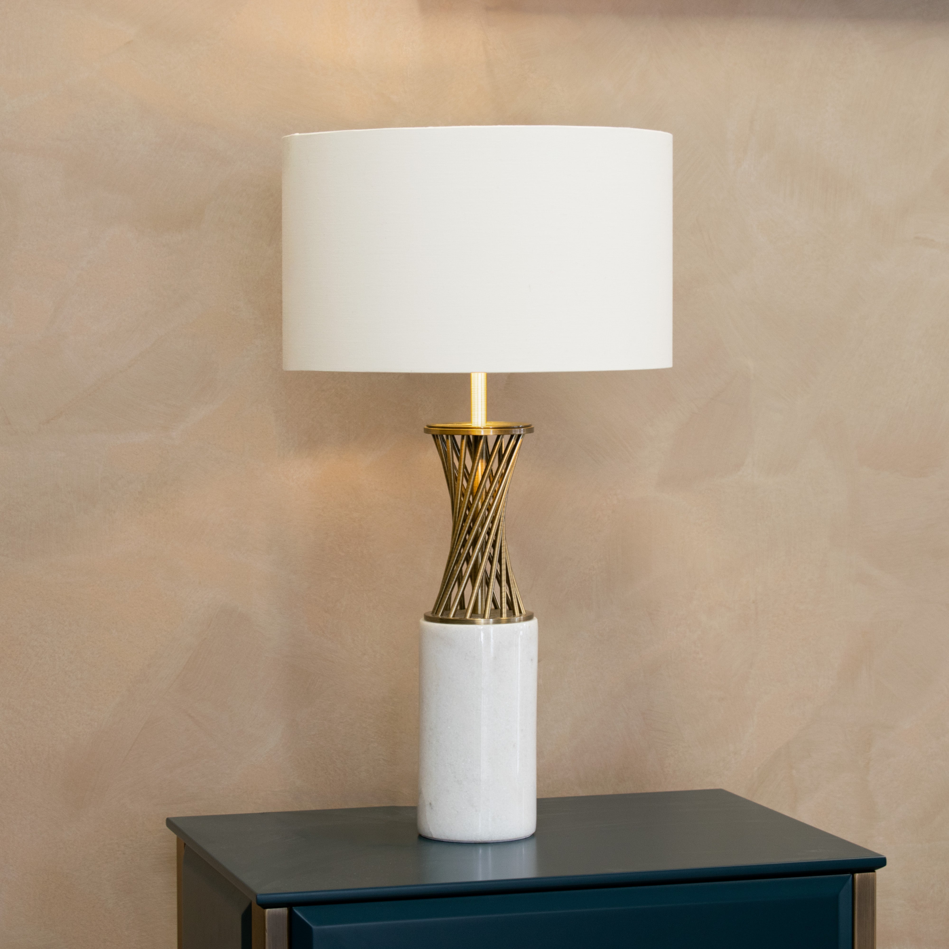 Turia White Marble Table Lamp by RV Astley