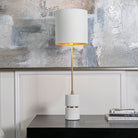 Robyn Tall White Marble Table Lamp by RV Astley