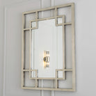 Carn Silver Leaf Rectangle Mirror by RV Astley