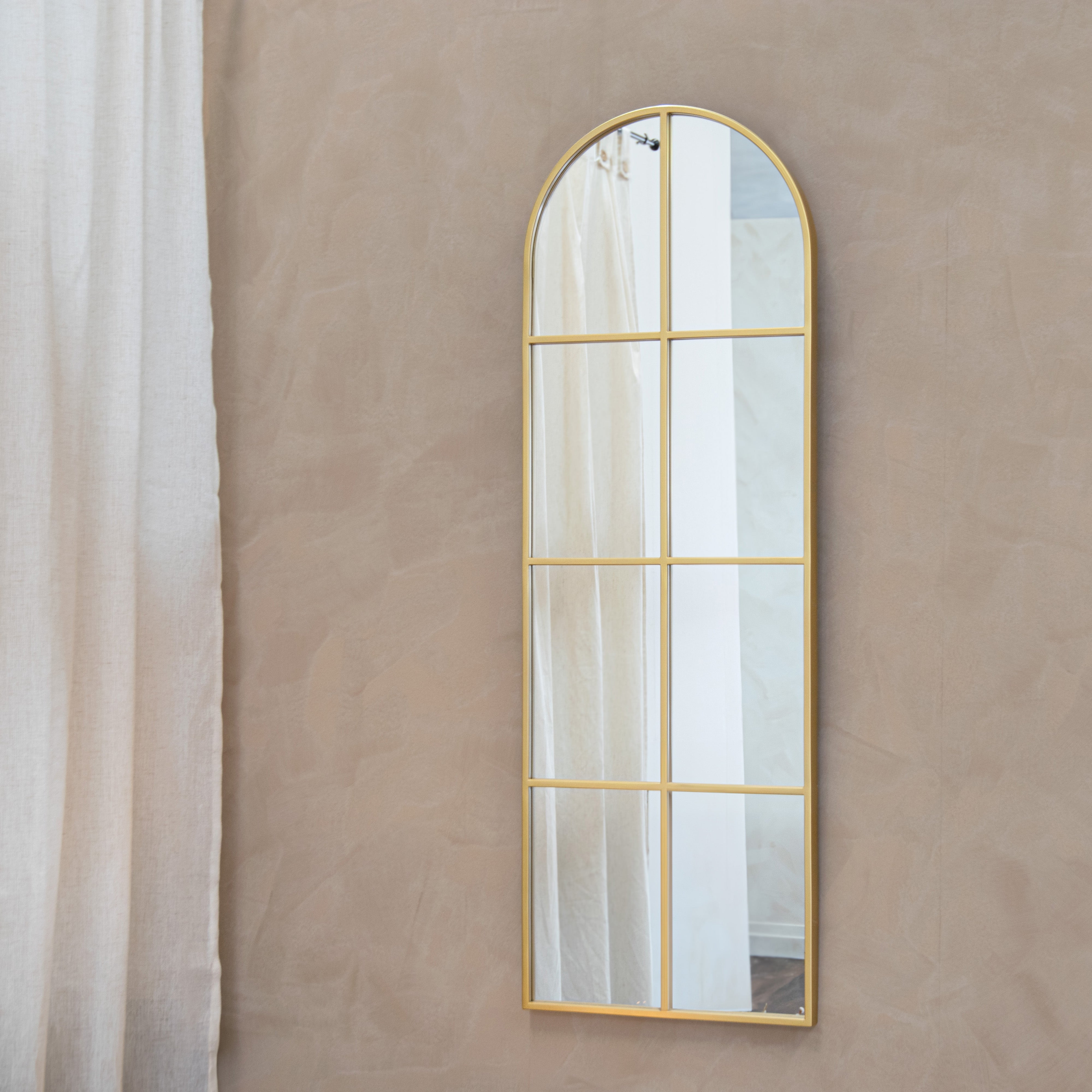 Roxi Gold Arched Wall Mirror by RV Astley