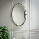 Gordone Dark Antique Brass Finish Oval Mirror by RV Astley
