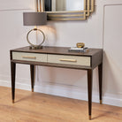 Arnaude Ceramic Grey & Chocolate Dressing Table by RV Astley