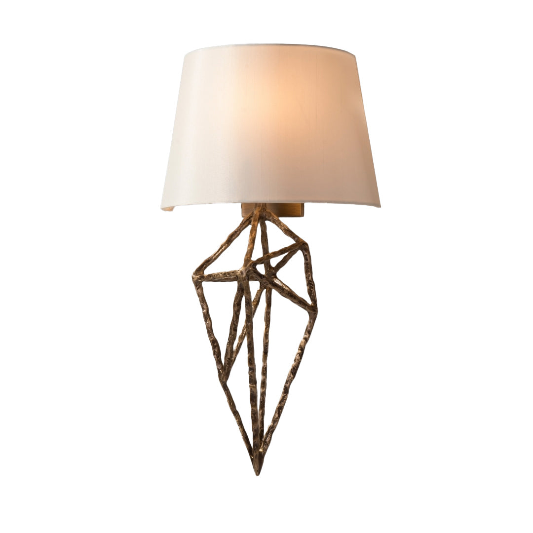 Lyra Antique Brass Wall Lamp by RV Astley