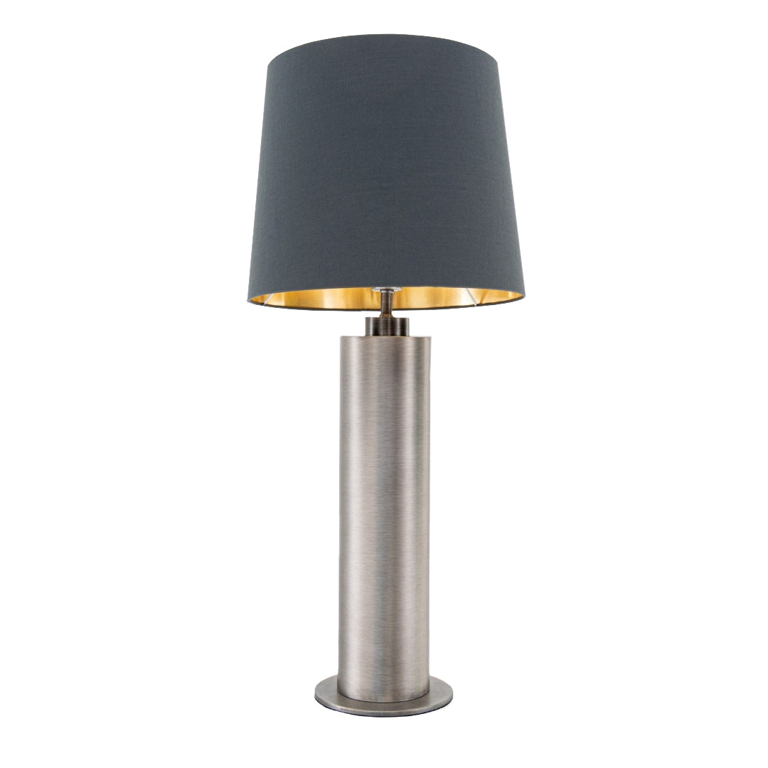 Aniene Brushed Gunmetal Table Lamp by RV Astley