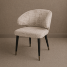 Arrone Wood & Luxe Mushroom Fabric Chair by RV Astley