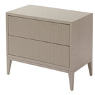 Amur Ceramic Grey Finish Wide Bedside Table by RV Astley
