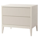 Amur White Finish Wide Bedside Table by RV Astley