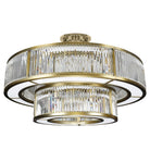 Garnet Antique Brass Two Tier Chandelier by RV Astley