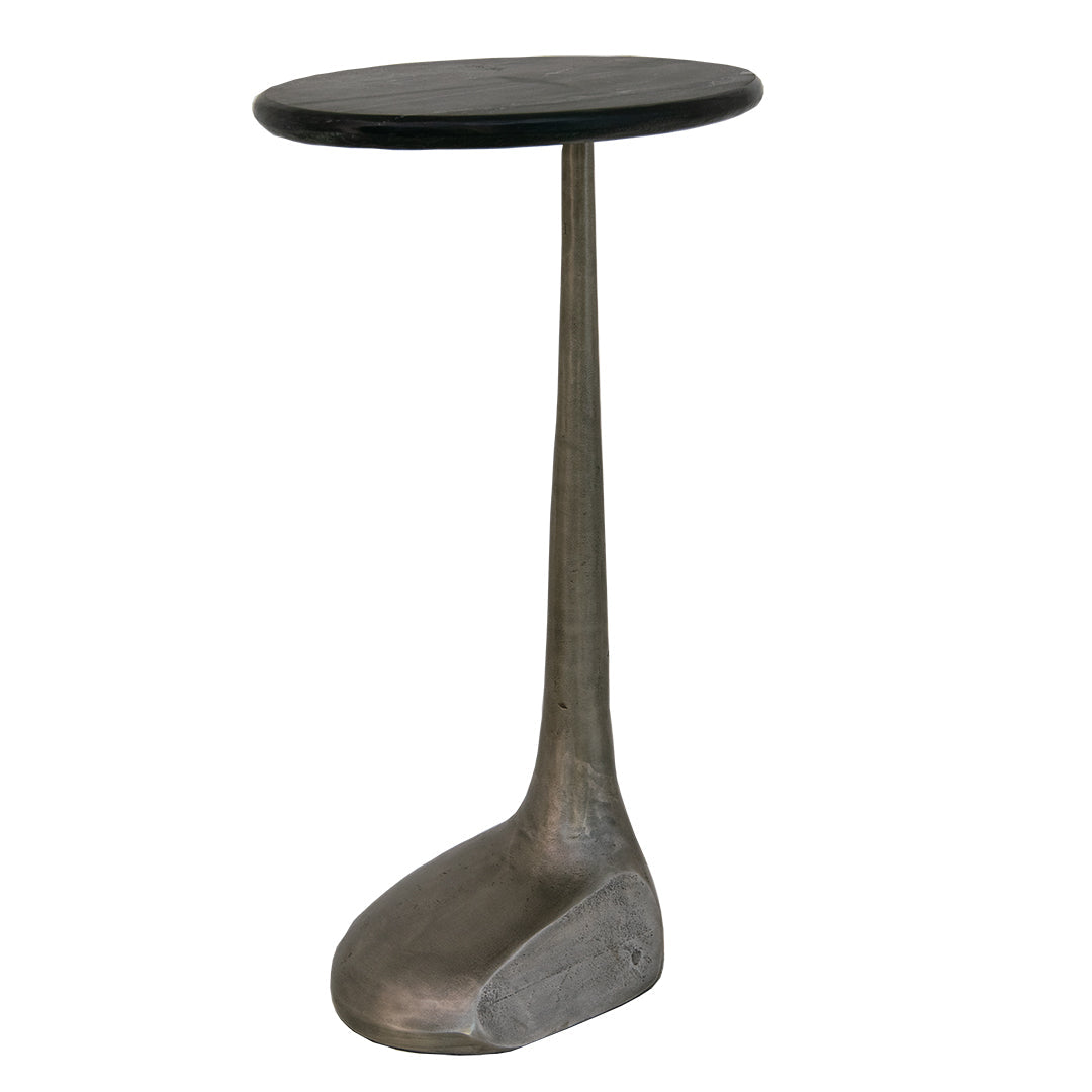 Elwood Nickel & Marble Side Table by RV Astley