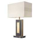 Halie Antique Brass & Black Marble Table Lamp by RV Astley