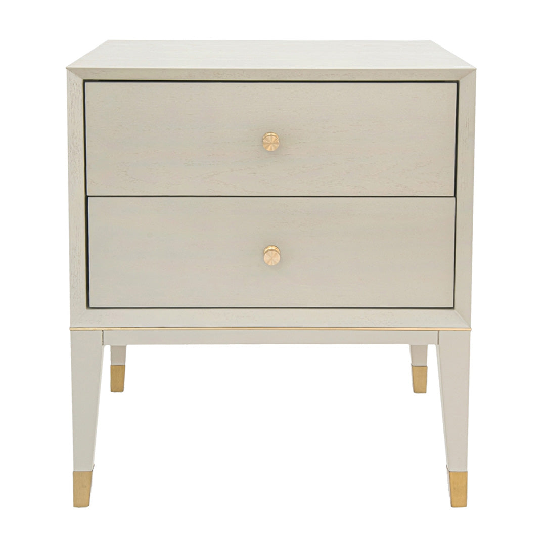 Bayeux Ceramic Grey Side Table by RV Astley