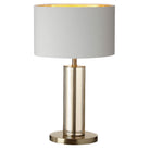 Lisle Cognac Crystal & Antique Brass Table Lamp by RV Astley