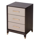 Arnaude Ceramic Grey & Chocolate Bedside Table by RV Astley