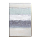 Leda Champagne, Blue, Grey & Neutral Canvas by RV Astley