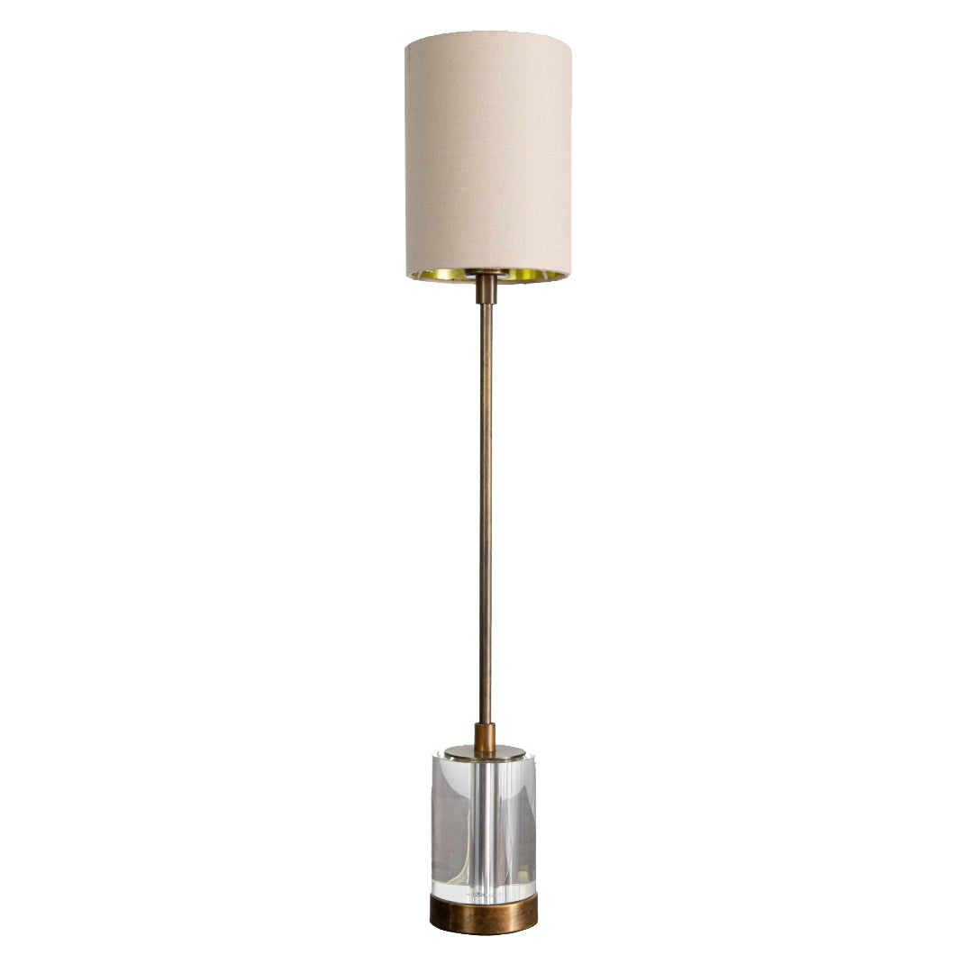 Reno Small Antique Brass Table Lamp - 60cm by RV Astley