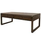 Kime Brass & Chocolate Wood Coffee Table by RV Astley