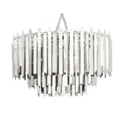 Mabel Polished Nickel & Smoked Crystal Flush Ceiling Light - 70cm by RV Astley