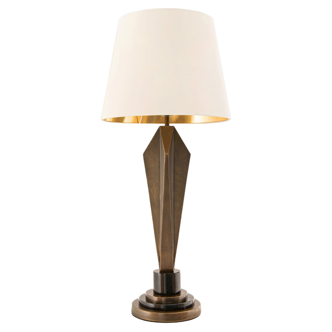 Gustave Antique Brass Table Lamp by RV Astley