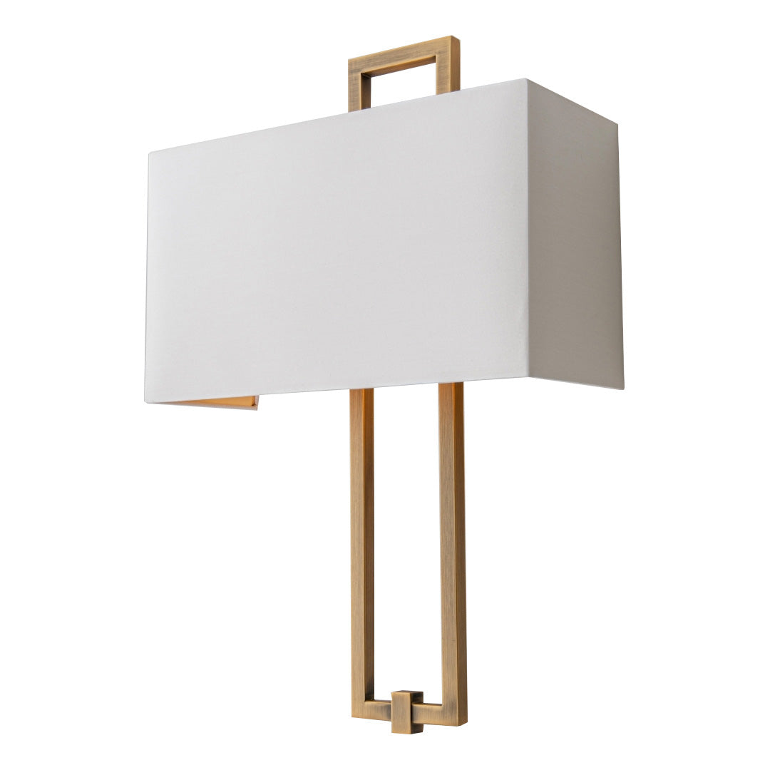 Danby Antique Brass Opal Shade Wall Light by RV Astley