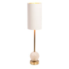 Geralt White Marble & Brushed Brass Table Lamp by RV Astley