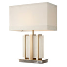 Kelcie Antique Brass & White Marble Table Lamp by RV Astley