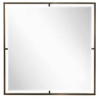 Gordone Dark Antique Brass Finish Square Mirror by RV Astley