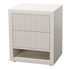Marans White 2 Drawer Side Table by RV Astley