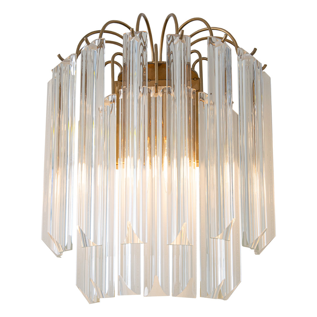Ira Brass Wall Light with Glass by RV Astley