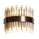 Colmar Antique Brass Wall Light with Curved Glass Tubes by RV Astley