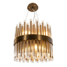 Colmar Antique Brass Chandelier with Glass Rods Shade by RV Astley