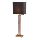 Eilena Textured Glass & Antique Brass Table Lamp by RV Astley