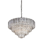 Nasser Nickel & Glass Large Glass Chandelier by RV Astley