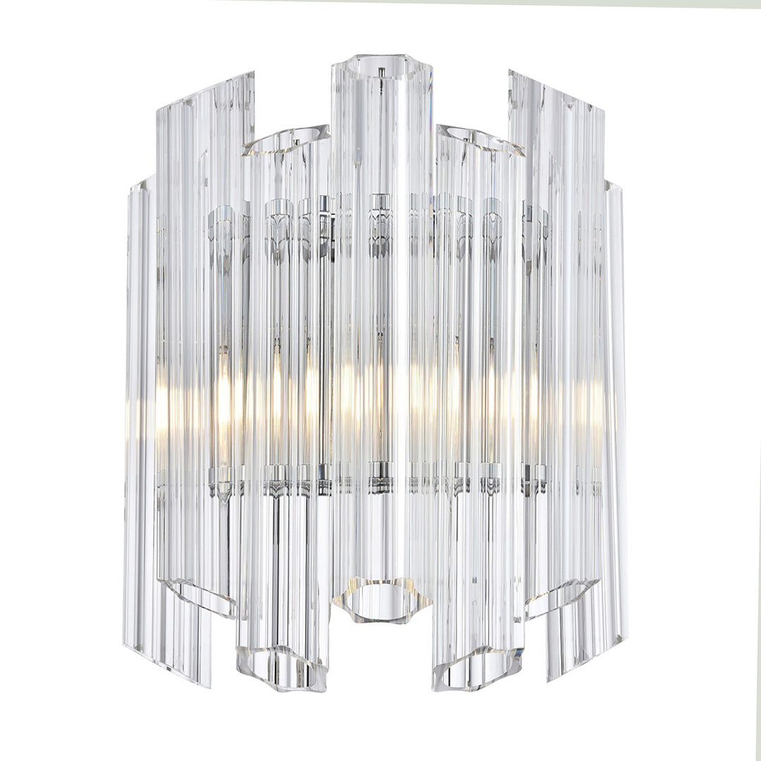Nasser Nickel & Glass Wall Lamp by RV Astley
