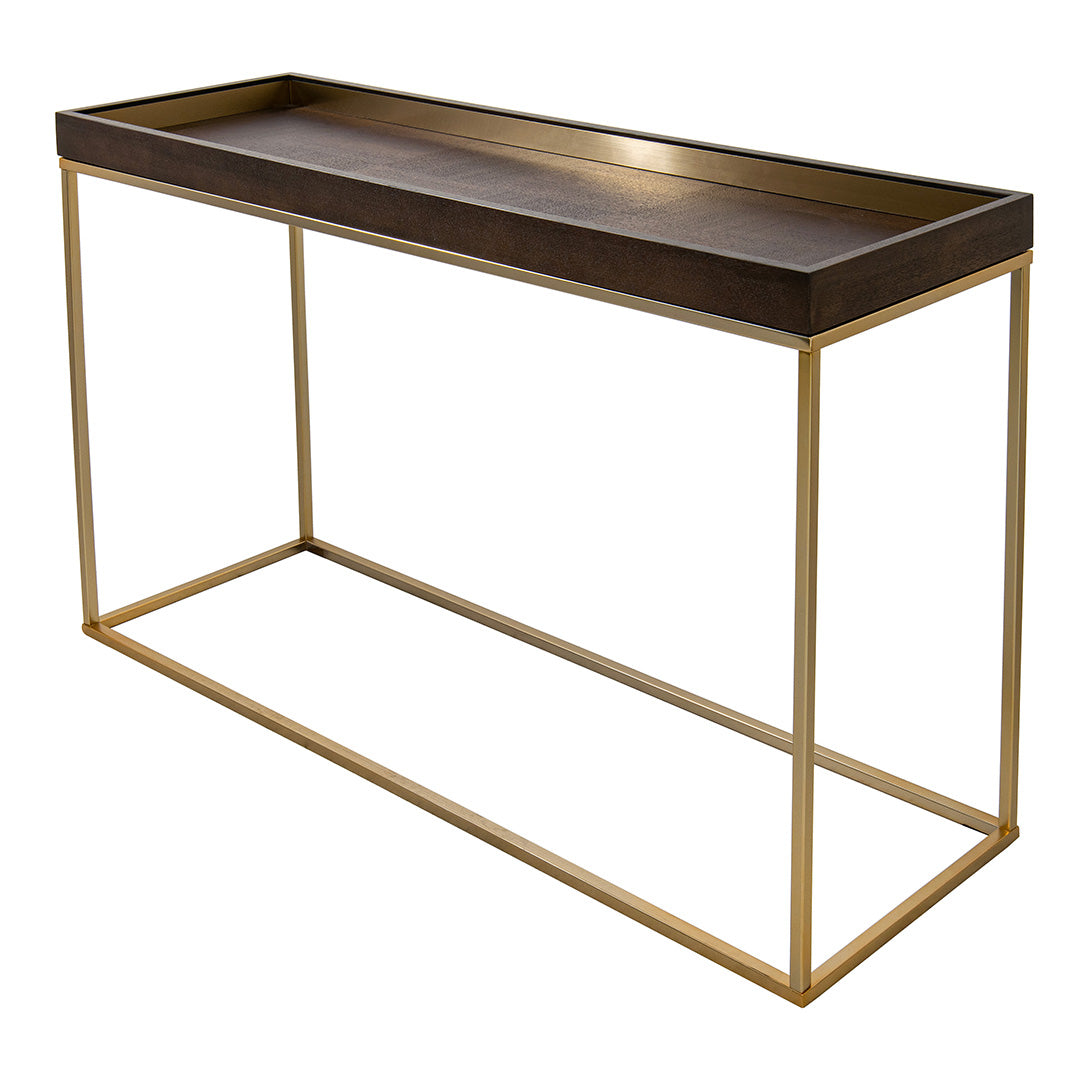 Alyn Chocolate Finish Console Table by RV Astley