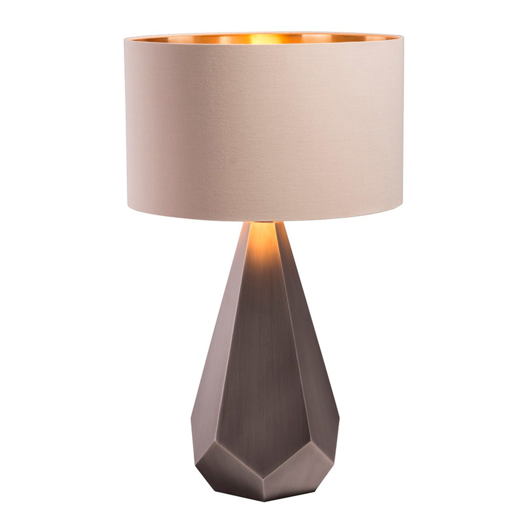 Agato Gunmetal & Soft Latte Table Lamp by RV Astley
