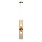 Revere Gold & Clear Glass Single Pendant by Luxe Collection