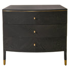 Vancent Dark Grey & Brass 3 Drawer Chest Of Drawers by RV Astley