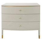 Vancent Off White & Brass 3 Drawer Chest Of Drawers by RV Astley