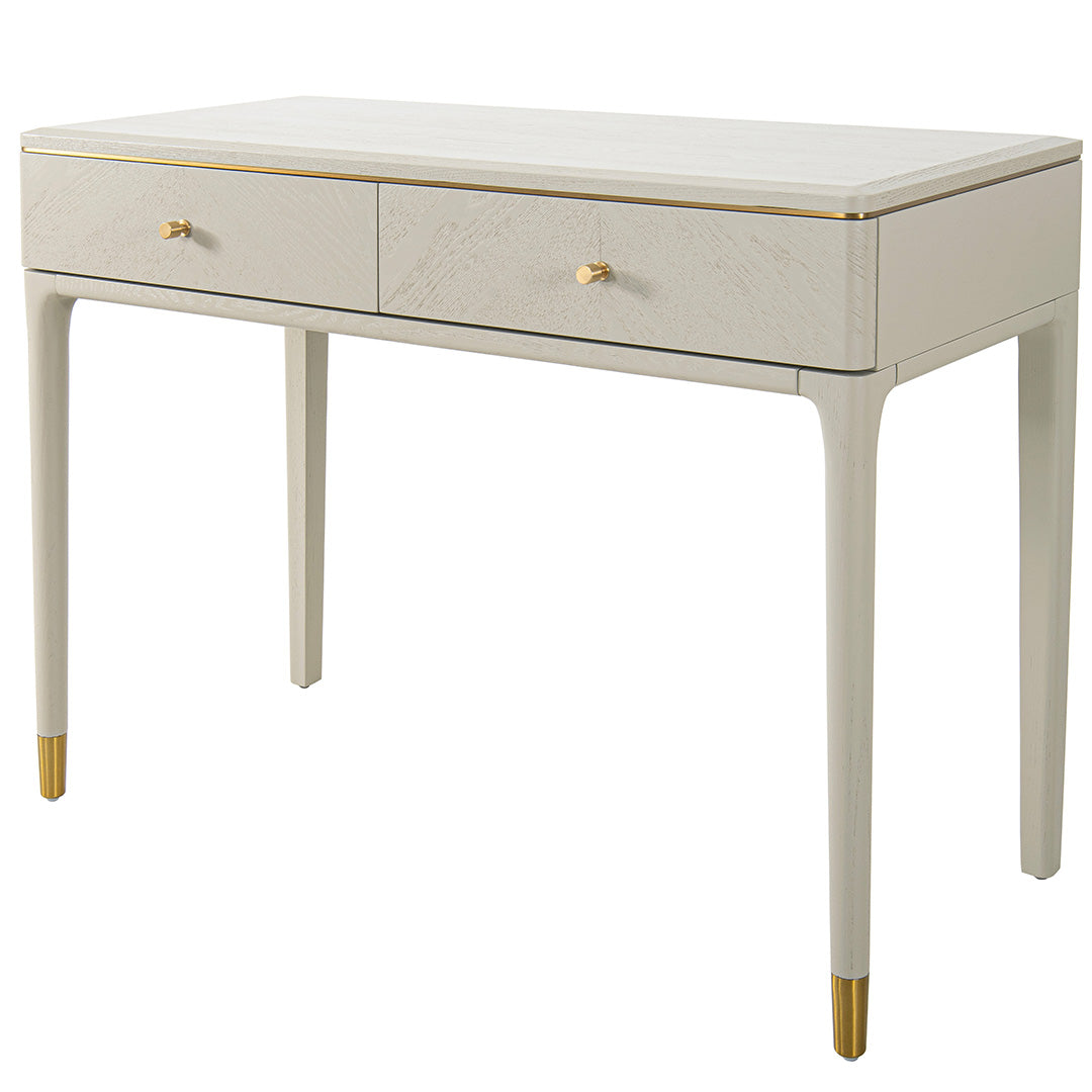 Vancent Off White & Brass Dressing Table by RV Astley