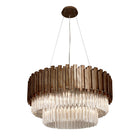 Maive Antique Painted Gold 10 Light Glass Chandelier - 80cm by RV Astley
