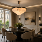 Mayfair Bronze & Alabaster Pendant 80cm by Luxe Collection