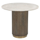 Maigue Brown Wood & Marble Top Dining Table by RV Astley
