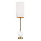Jarama White Marble & Antique Brass Table Lamp by RV Astley