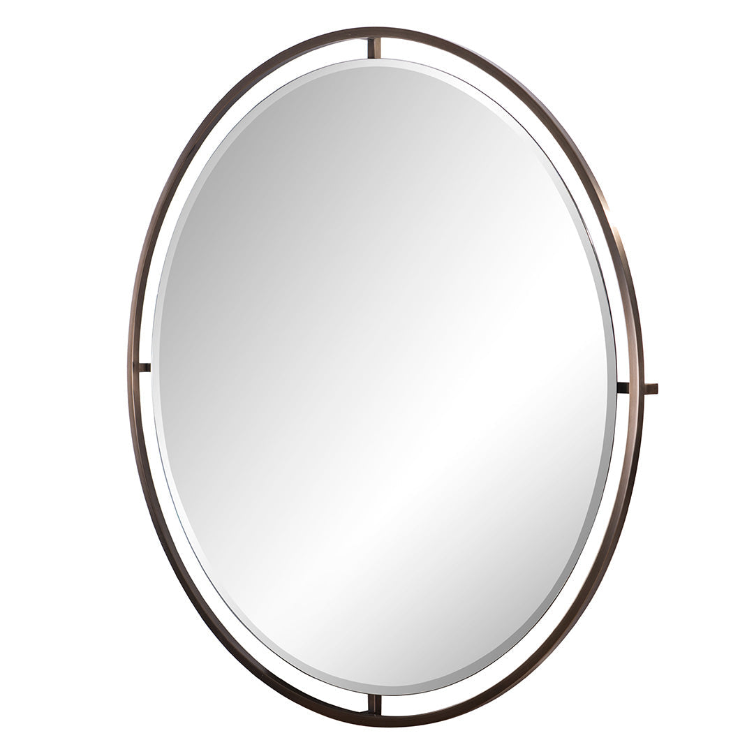 Gordone Dark Antique Brass Finish Mirror by RV Astley