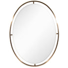 Gordone Dark Antique Brass Finish Oval Mirror by RV Astley