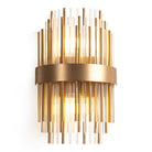 Freya Antique Brass & Glass Rod Wall Light by RV Astley
